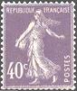 France : 40c violet semeuse camée