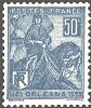 France : 50c bleu Jeanne d'Arc