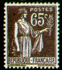 France : 65c violet-brun type Paix