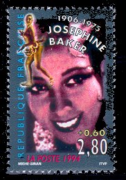 France : 2,80+0,60 Multicolore Joséphine Baker