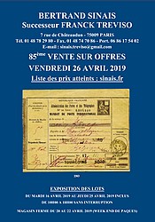 85e Vente sur Offres SINAIS/TREVISO